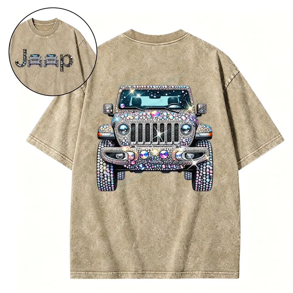Bling Sparkle Rhinestone Washed Tshirt