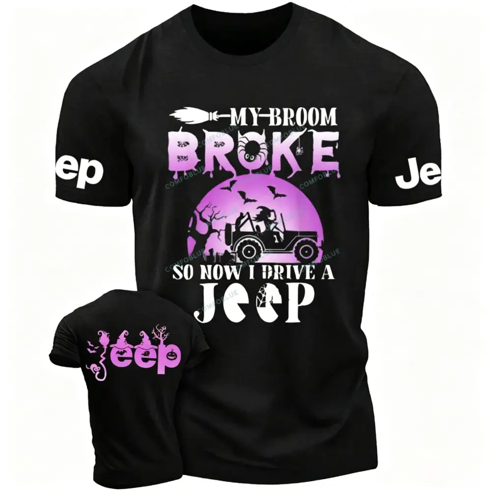 Purple Halloween My Broom Broke Jp Unisex T-shirt