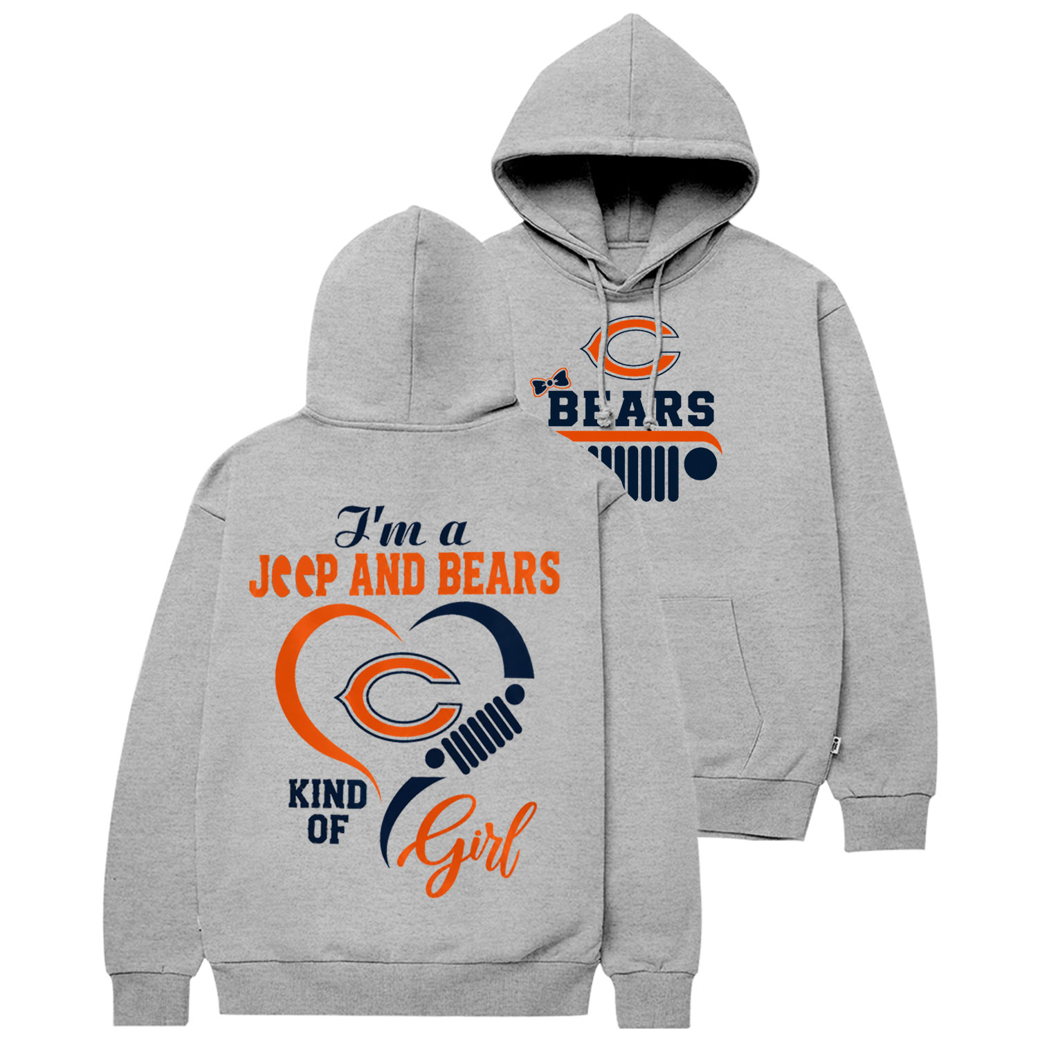 Chicago Bears I’m A Jp And Cowboys Girl Cotton Hoodie