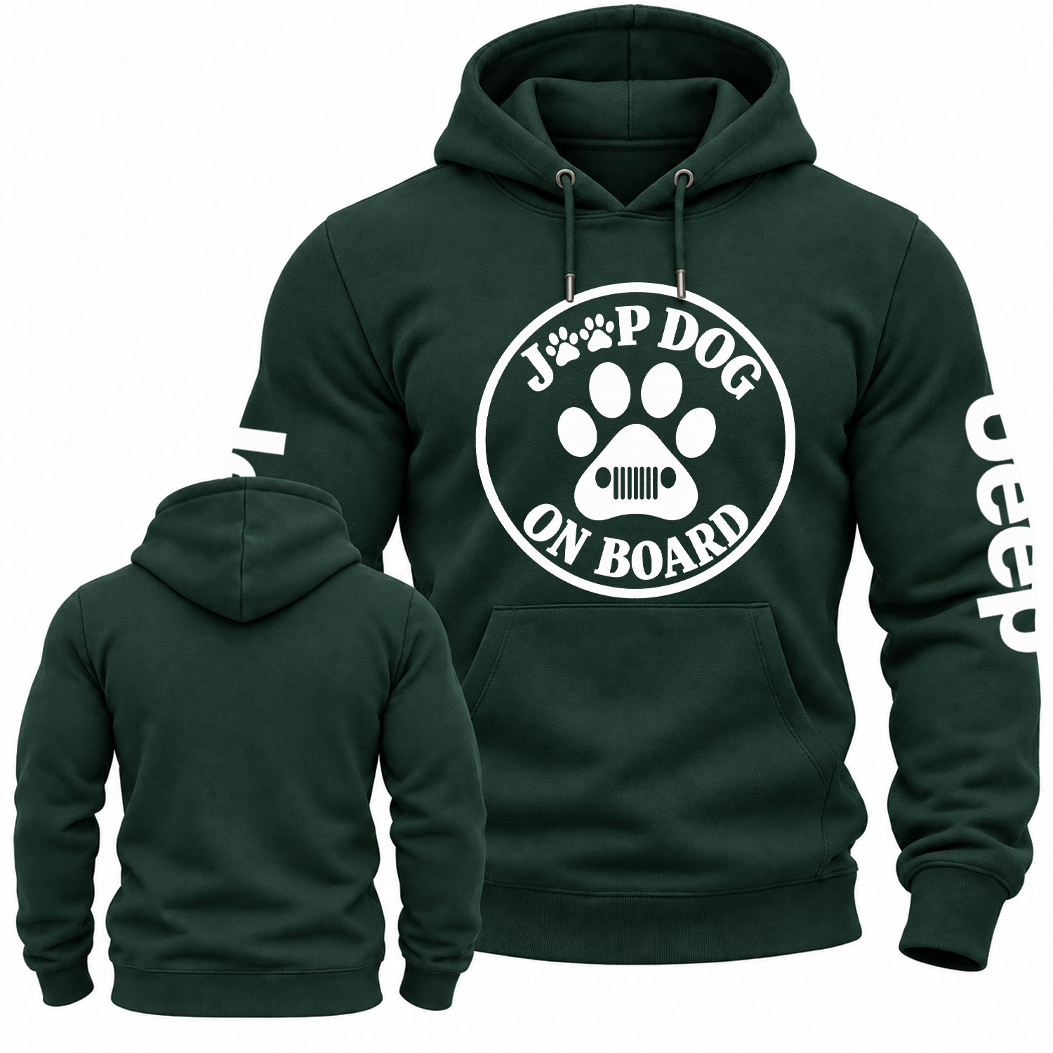 Jp Dog On Board Cotton Hoodie