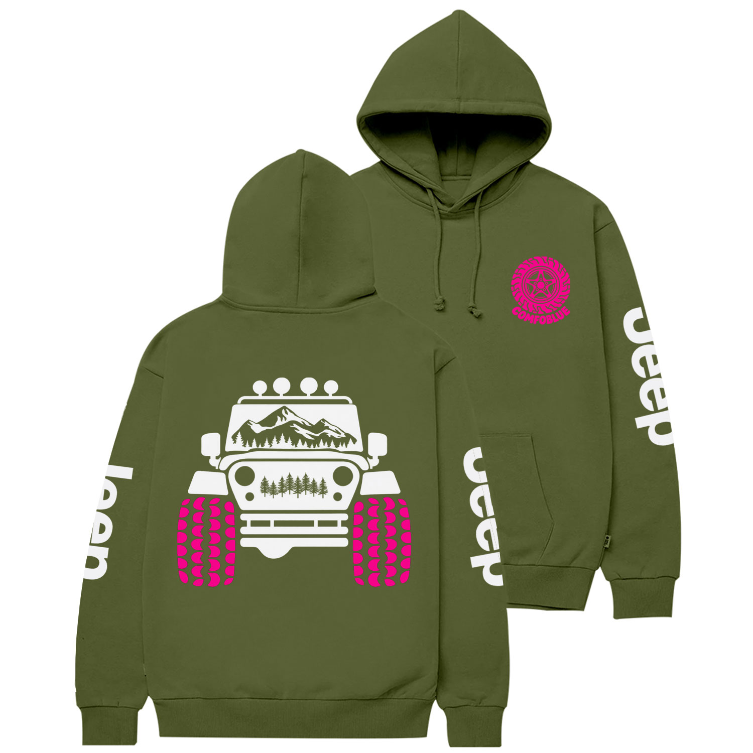 Mountain Scene Jp Cotton Hoodie