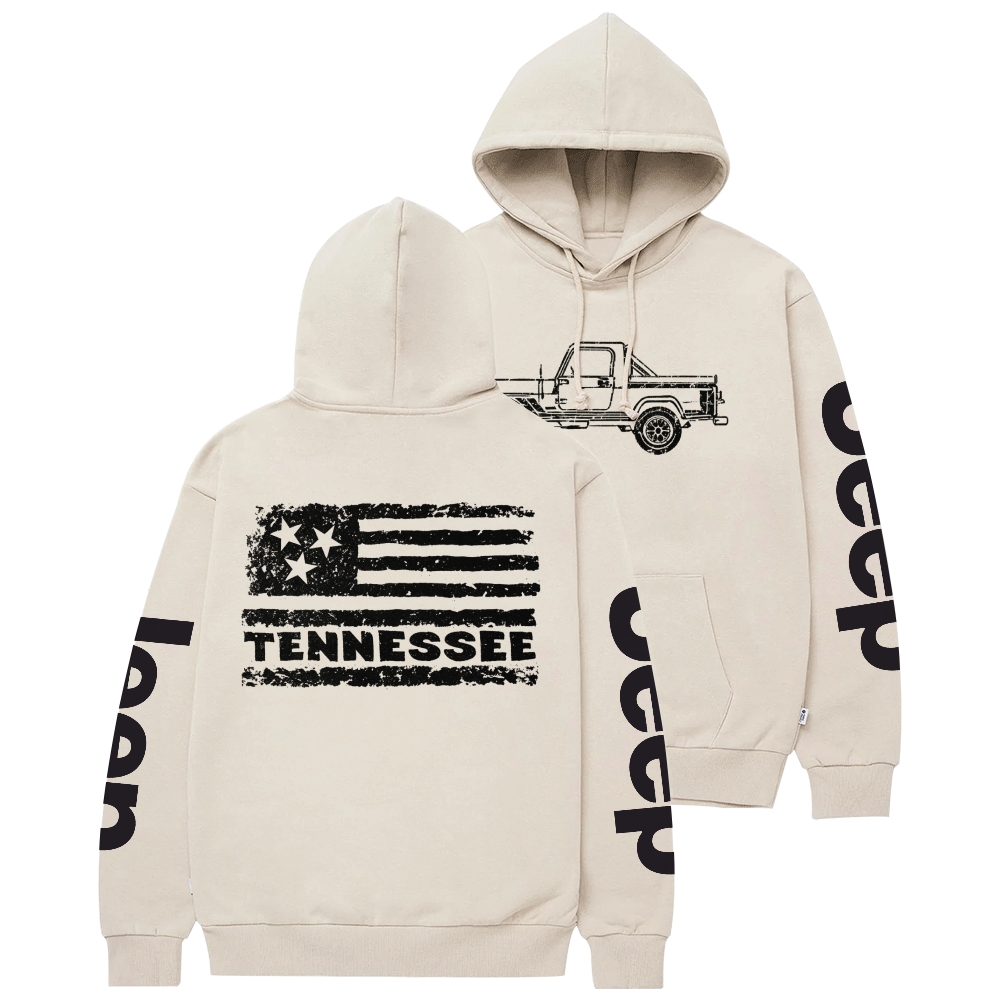 Tennessee Flag Truck Jp Casual Unisex Hoodie