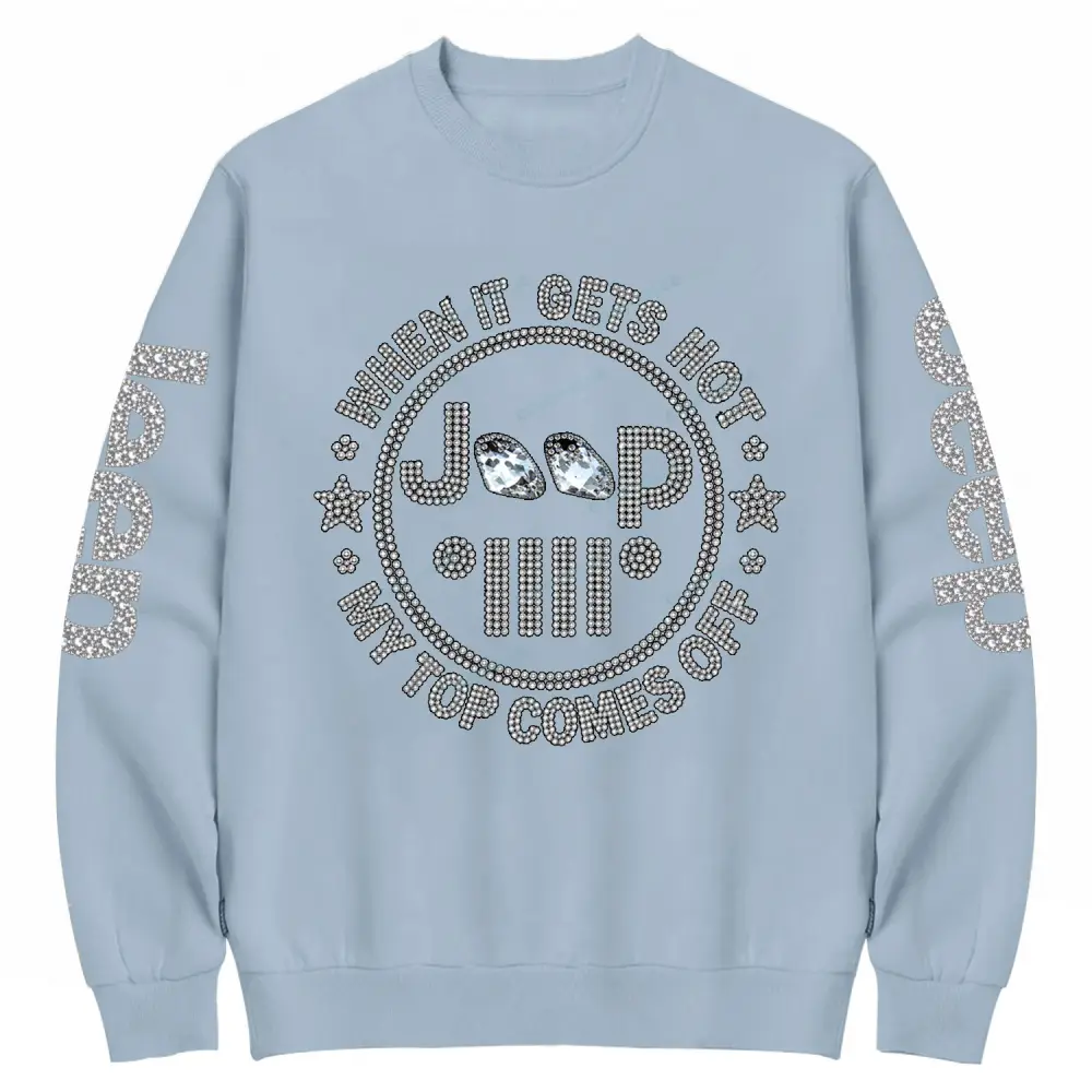 Bling Car Born To Sparkle Built To Roam Cotton Sweatshirt