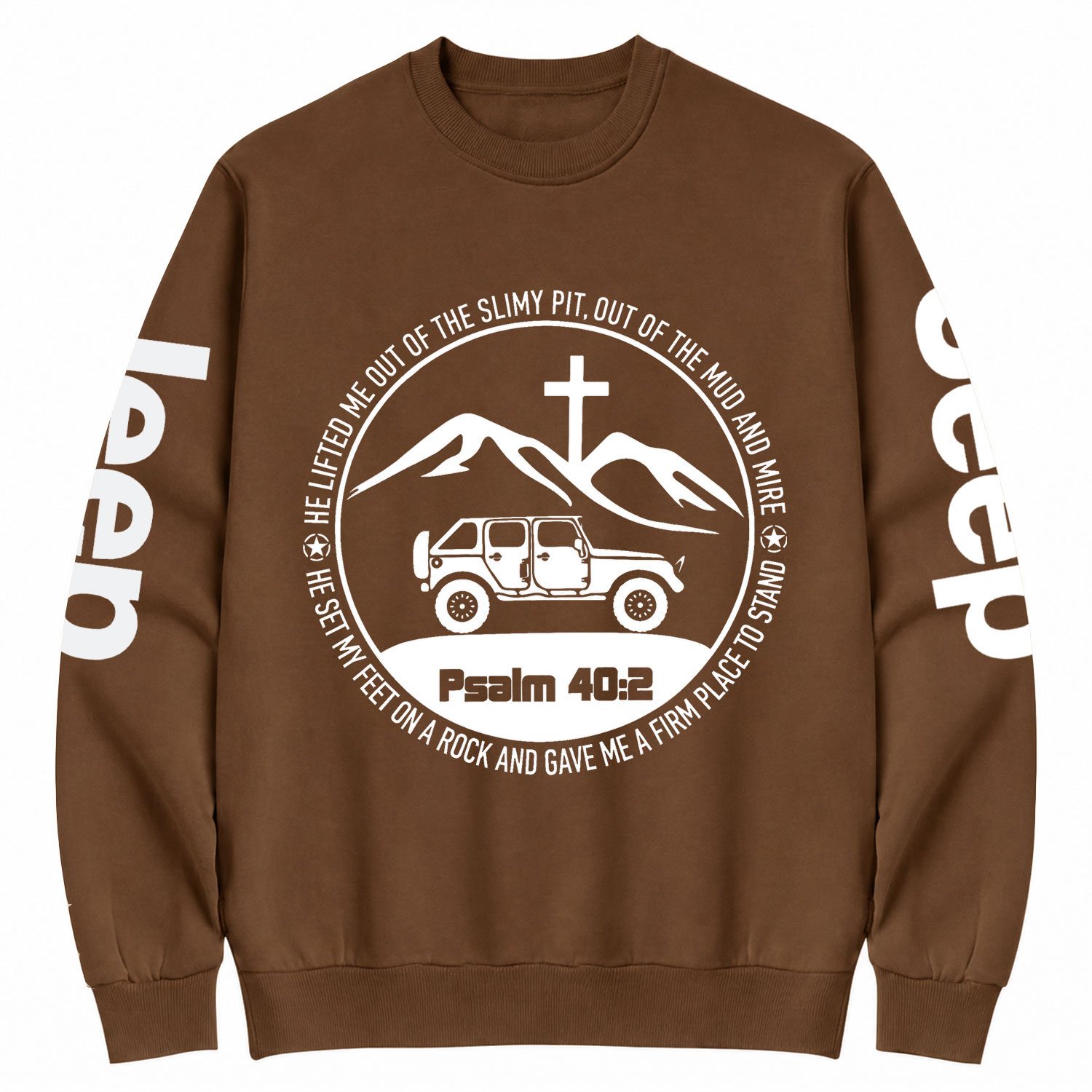 Jp Wrangler Bible Verse Psalm 40:2 Cotton Sweatshirt