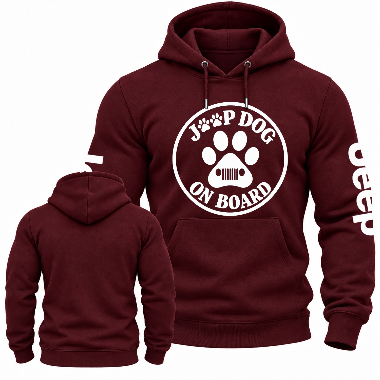 Jp Dog On Board Cotton Hoodie