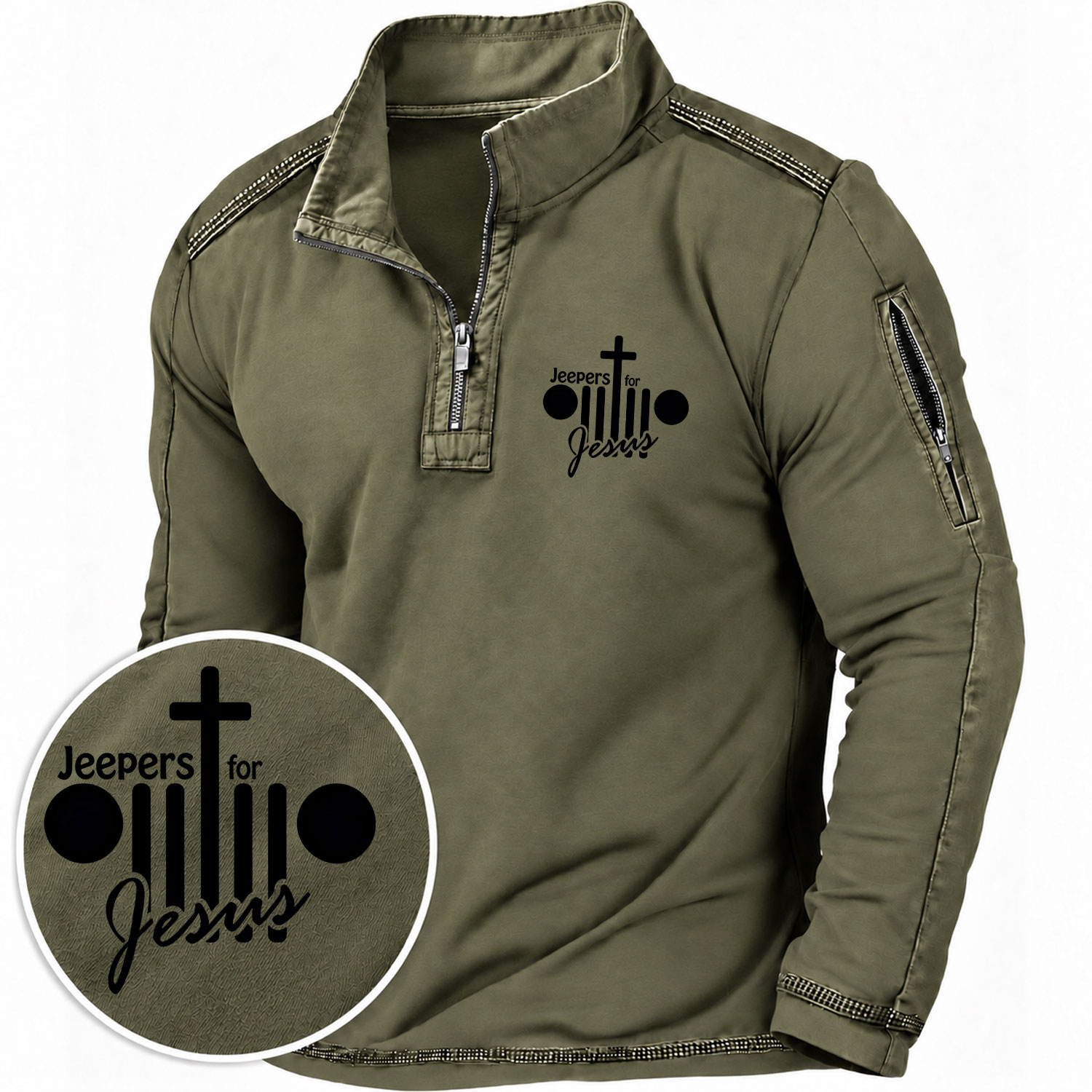 Off-Road For Jesus Quarter-Zip Sweatshirt