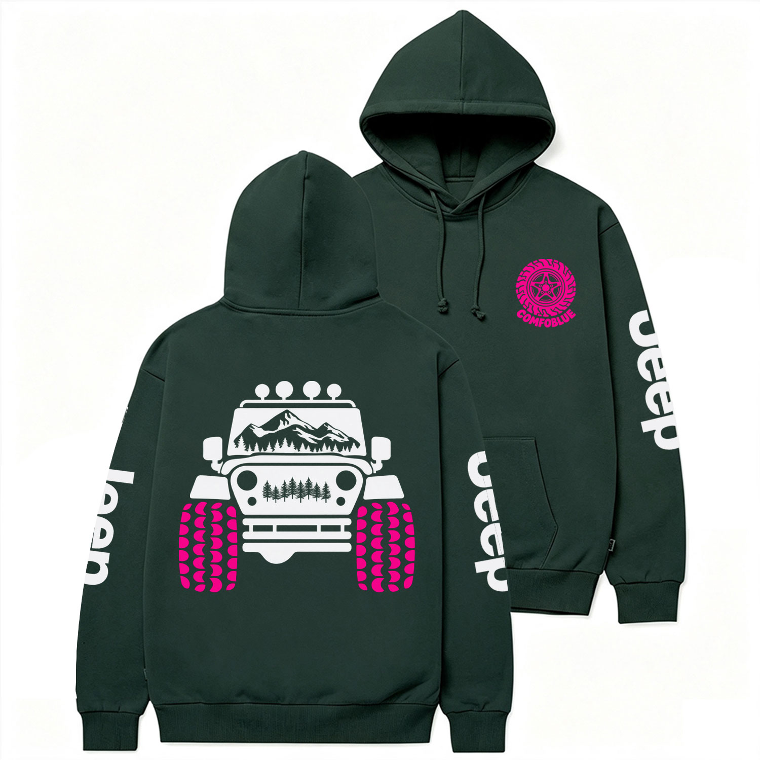 Mountain Scene Jp Cotton Hoodie