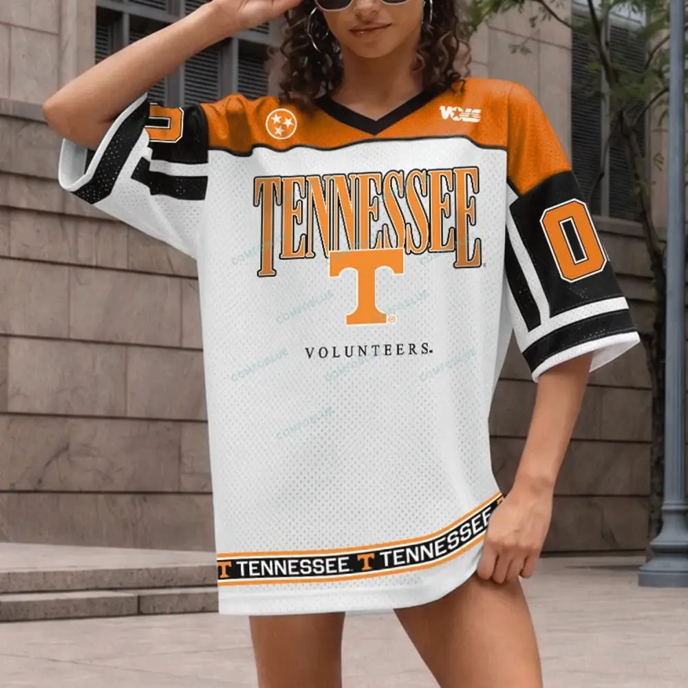 Tennessee Volunteers Hustle Mode V-Neck Fashion Jersey Dress