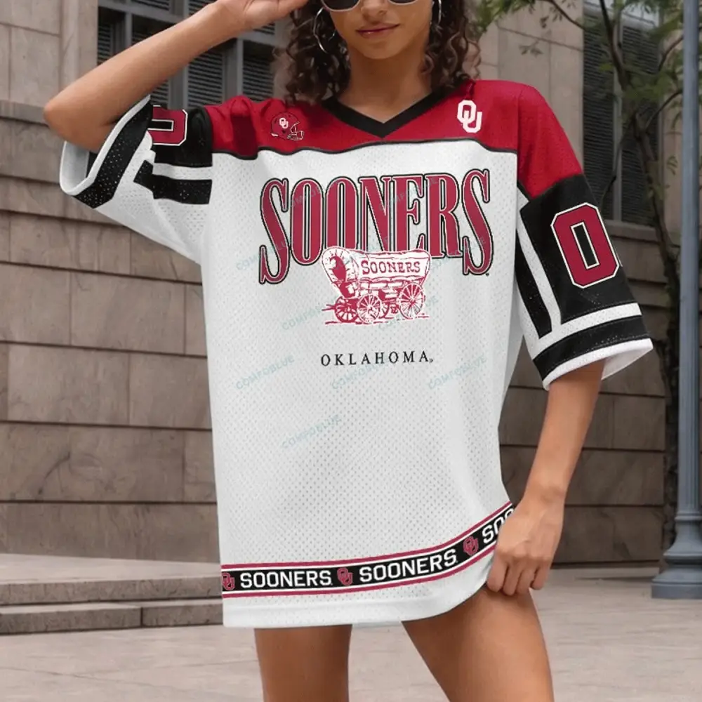 Oklahoma Sooners V-Neck Fashion Jersey Dress