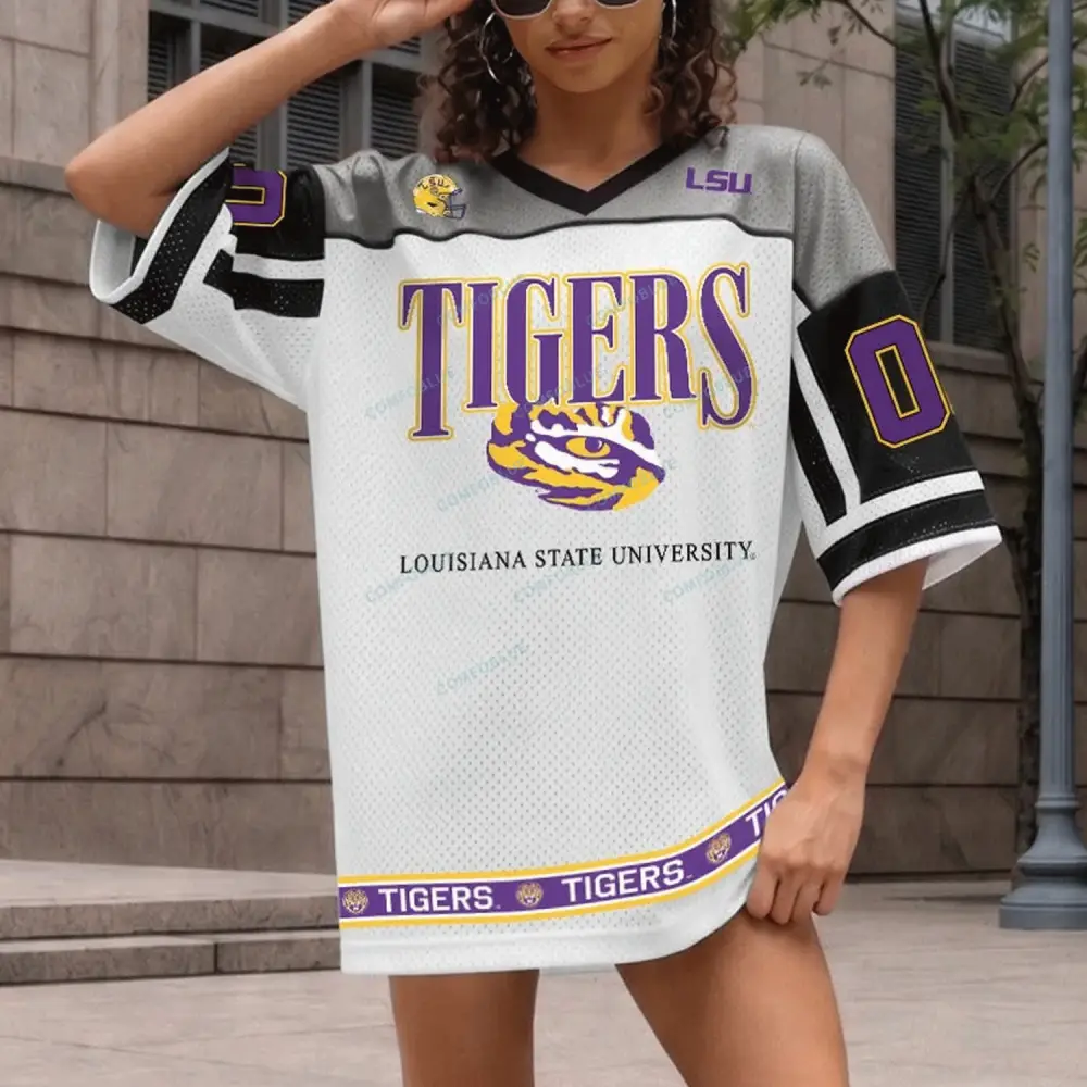 Lsu Tigers V-Neck Fashion Jersey Dress