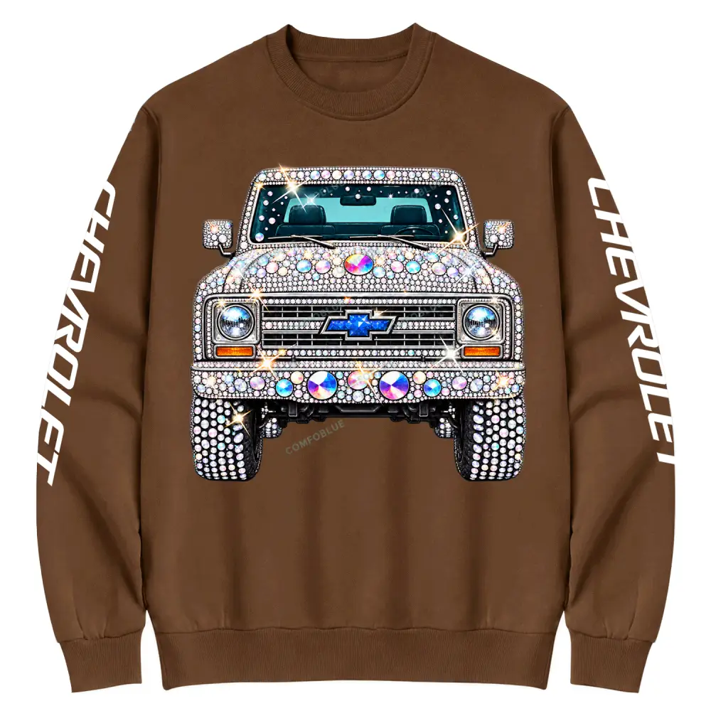 Bling Sparkle Rhinestone K5 Blazer Chevvvy Cotton Sweatshirt
