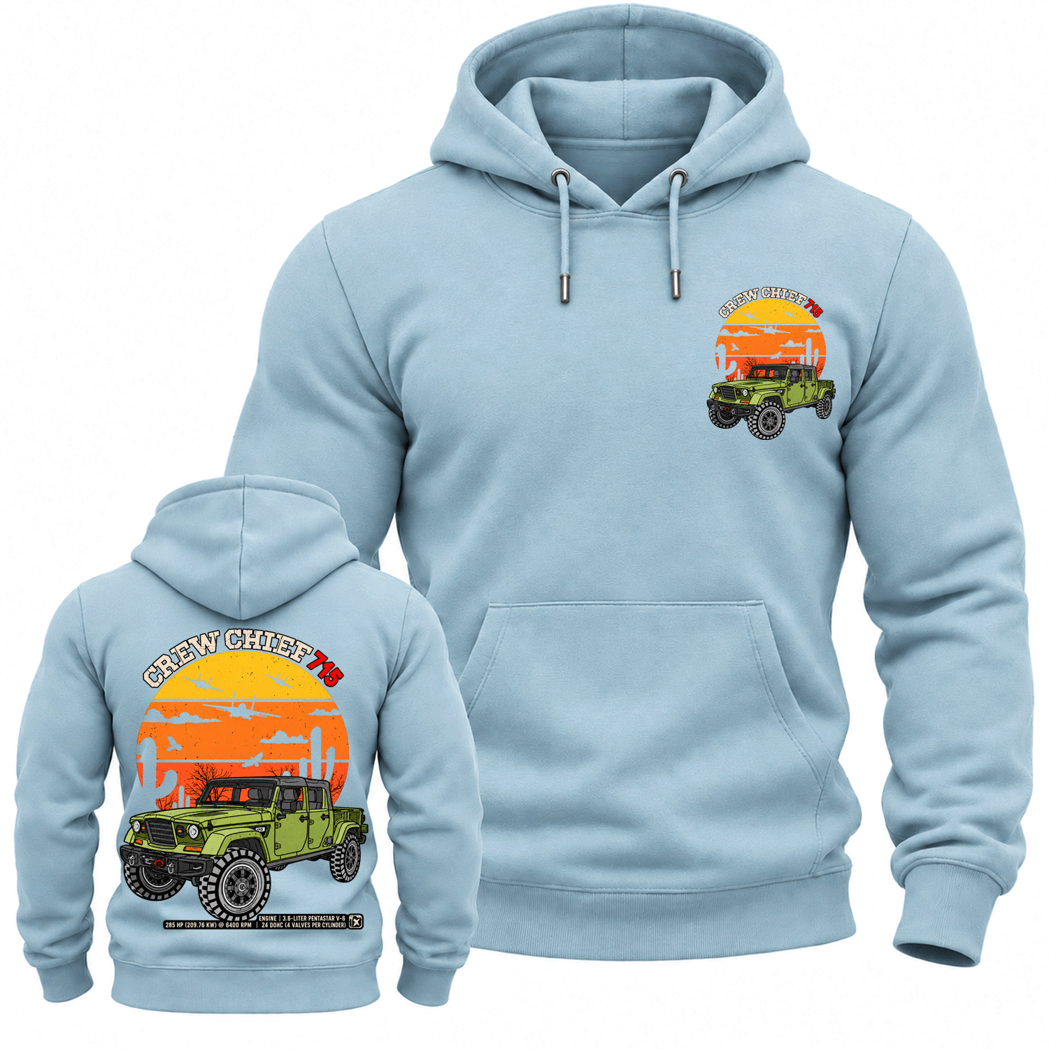 4x4 Military Pickup Truck Cotton Hoodie
