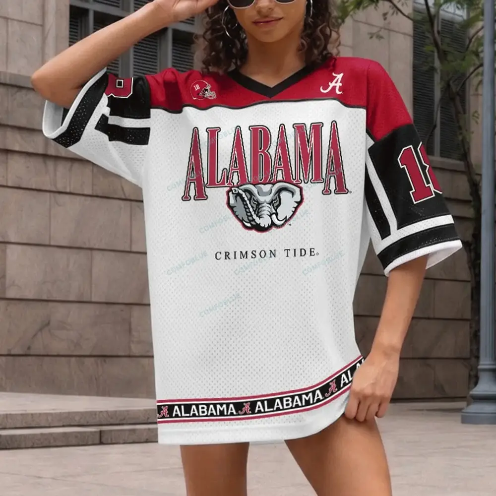 Alabama Crimson Tide V-Neck Fashion Jersey Dress