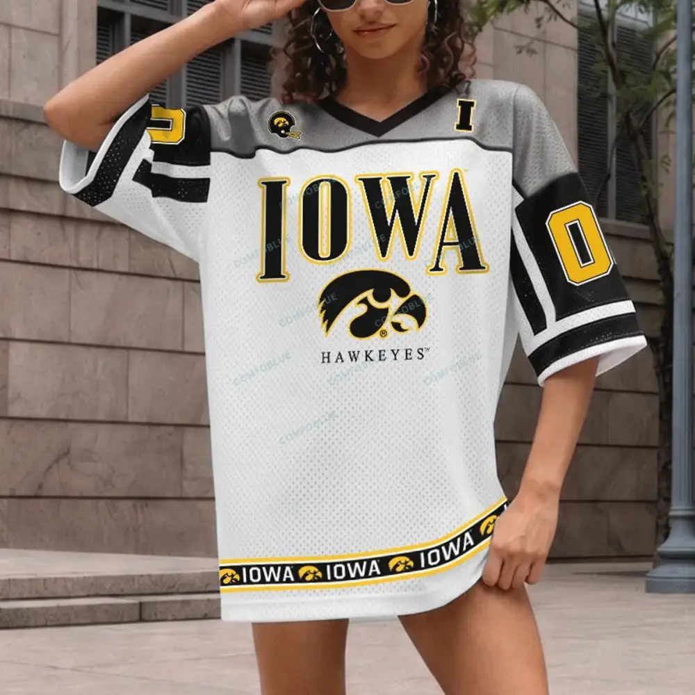 Iowa Hawkeyes V-Neck Fashion Jersey Dress