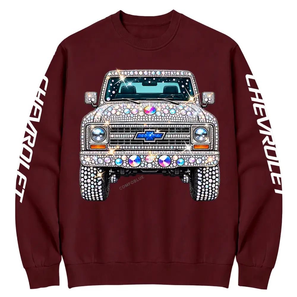 Bling Sparkle Rhinestone K5 Blazer Chevvvy Cotton Sweatshirt