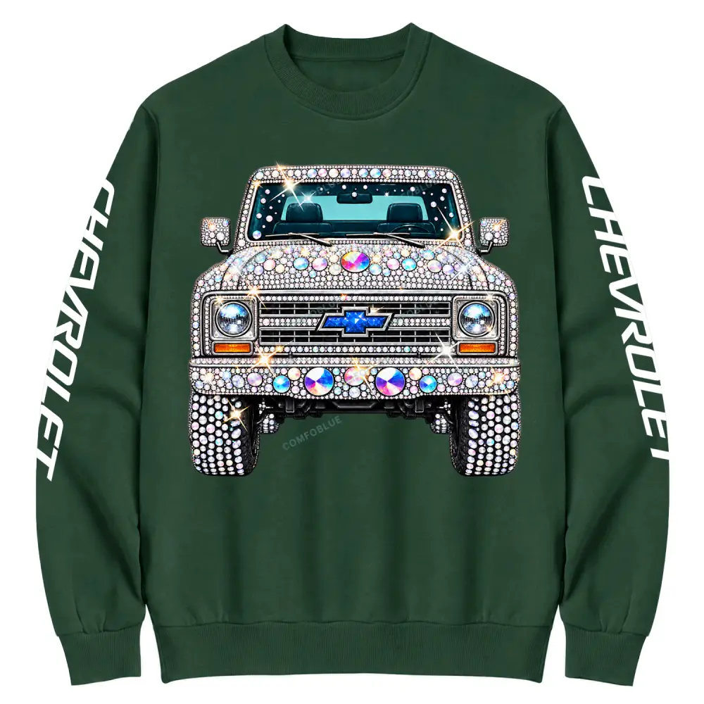 Bling Sparkle Rhinestone K5 Blazer Chevvvy Cotton Sweatshirt