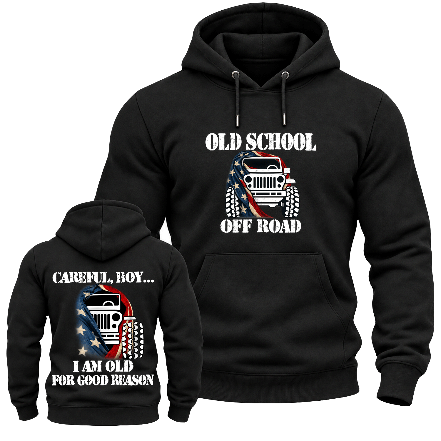 CAREFUL, BOY… I AM OLD FOR GOOD REASON Cotton Hoodie