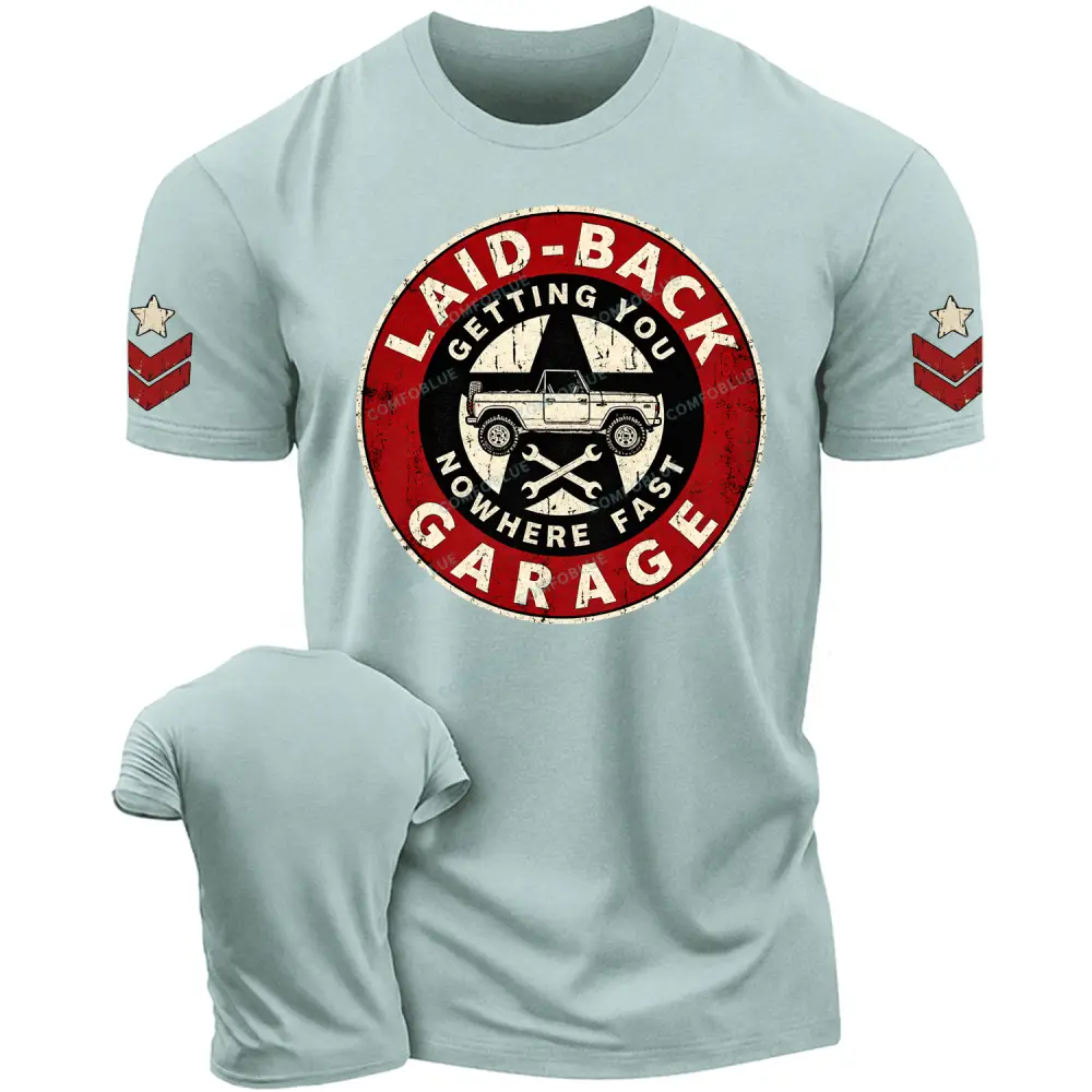 Laid-Back Garage Vintage Off-Road Cotton T-Shirt