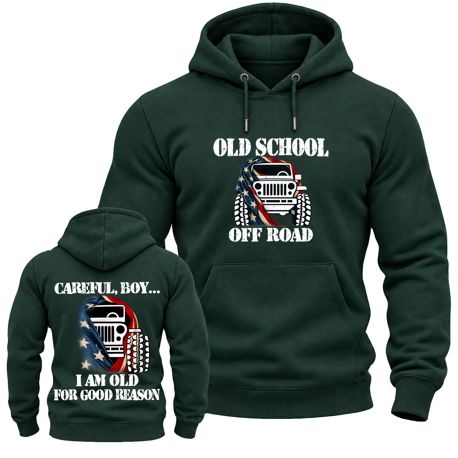 CAREFUL, BOY… I AM OLD FOR GOOD REASON Cotton Hoodie