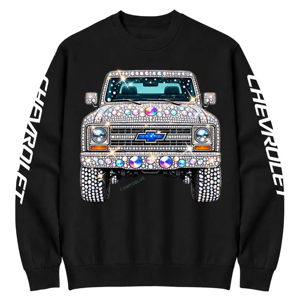 Bling Sparkle Rhinestone K5 Blazer Chevvvy Cotton Sweatshirt