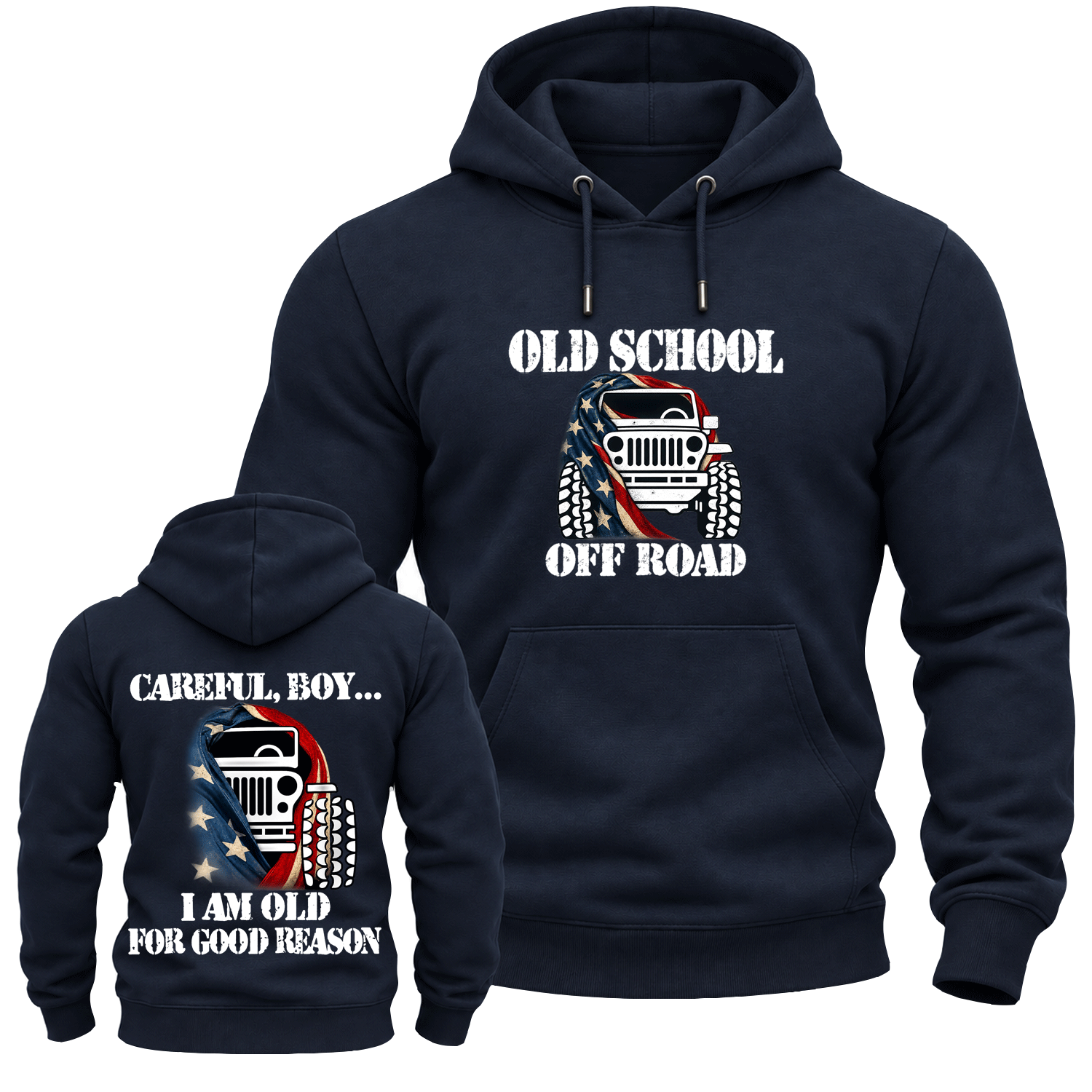 CAREFUL, BOY… I AM OLD FOR GOOD REASON Cotton Hoodie