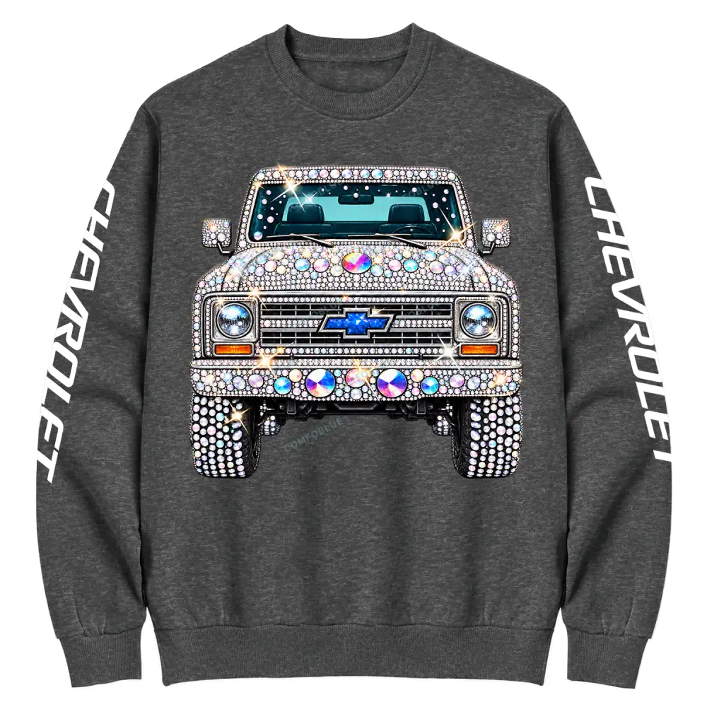 Bling Sparkle Rhinestone K5 Blazer Chevvvy Cotton Sweatshirt