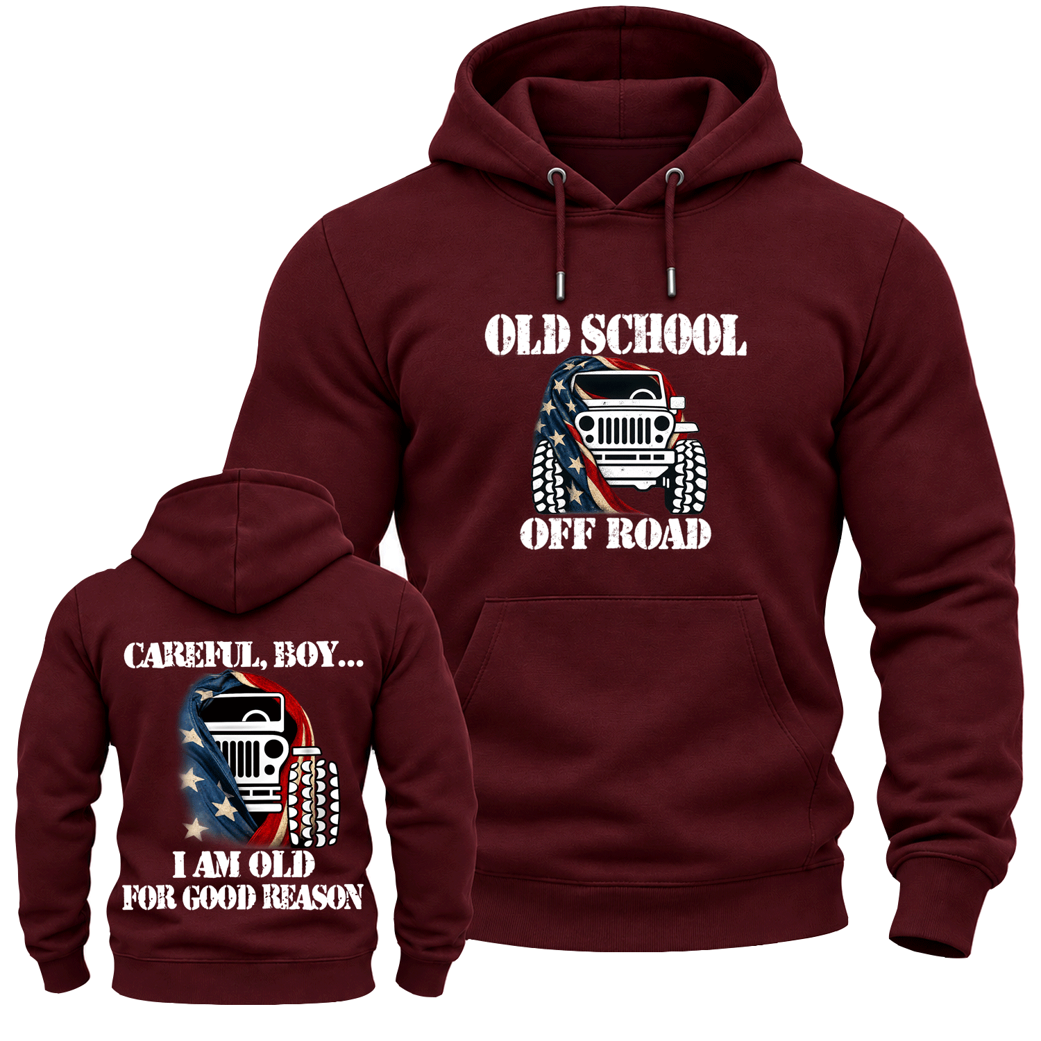 CAREFUL, BOY… I AM OLD FOR GOOD REASON Cotton Hoodie