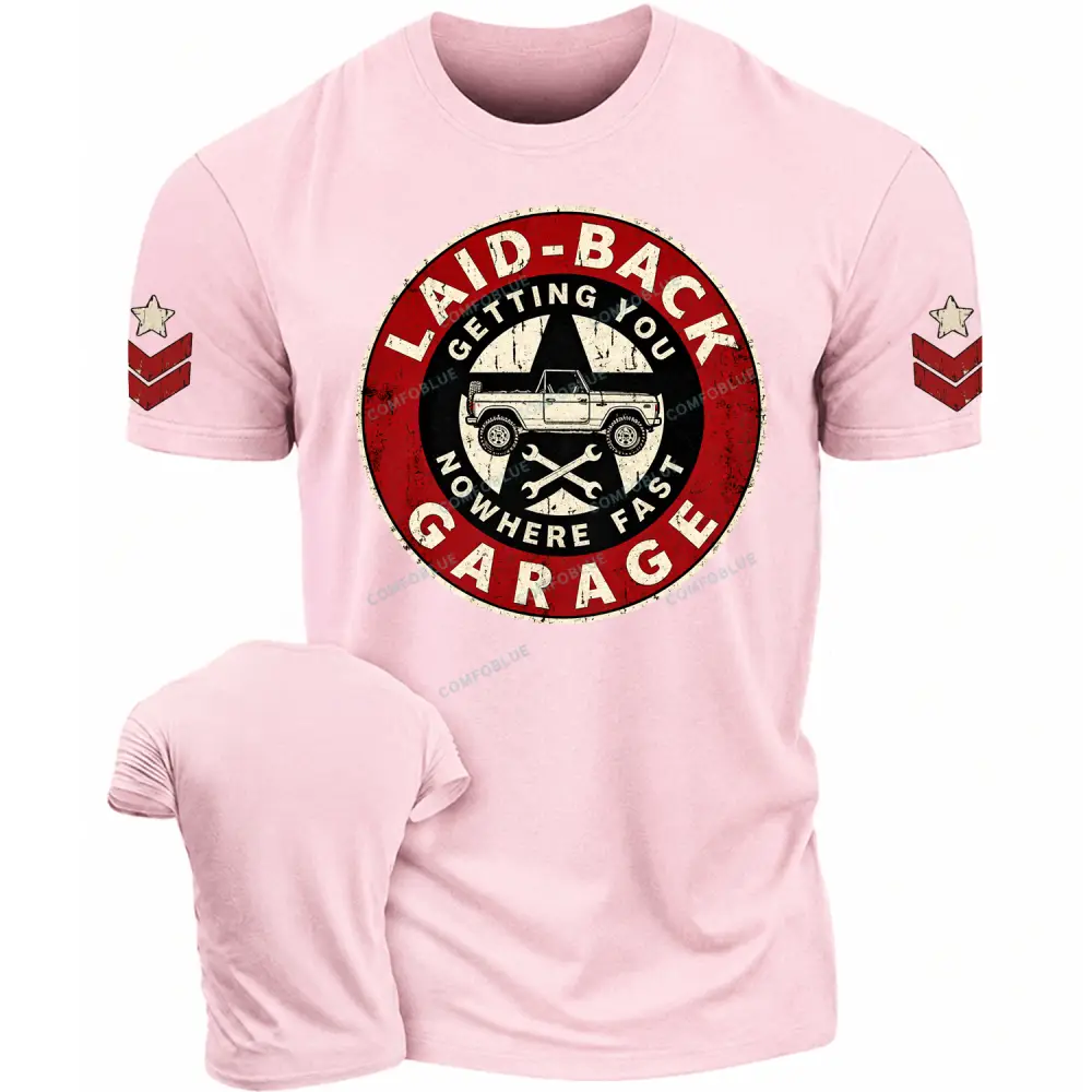Laid-Back Garage Vintage Off-Road Cotton T-Shirt