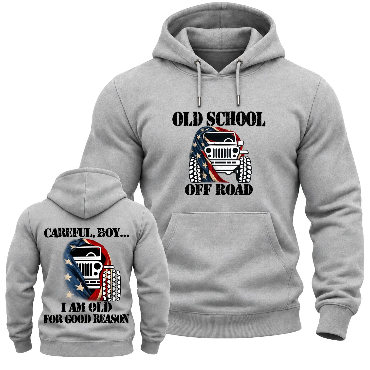 CAREFUL, BOY… I AM OLD FOR GOOD REASON Cotton Hoodie