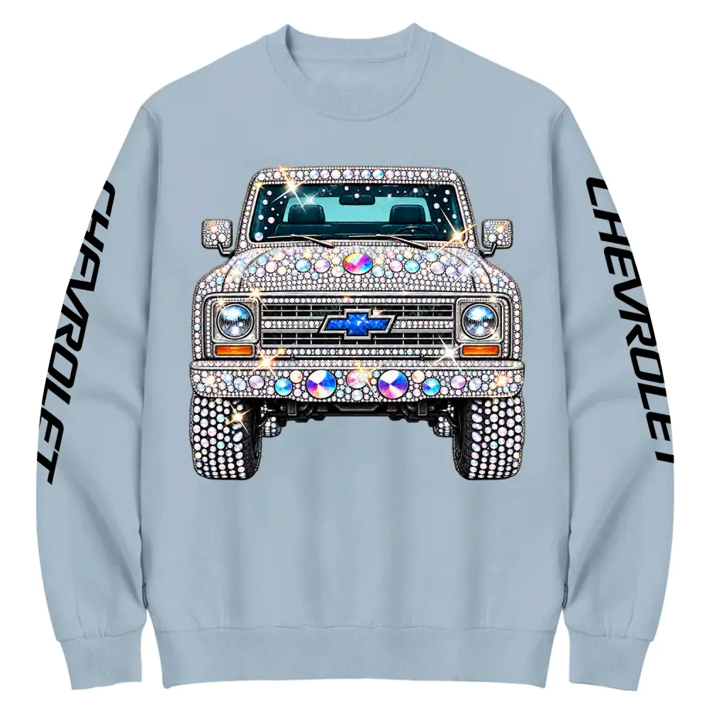 Bling Sparkle Rhinestone K5 Blazer Chevvvy Cotton Sweatshirt