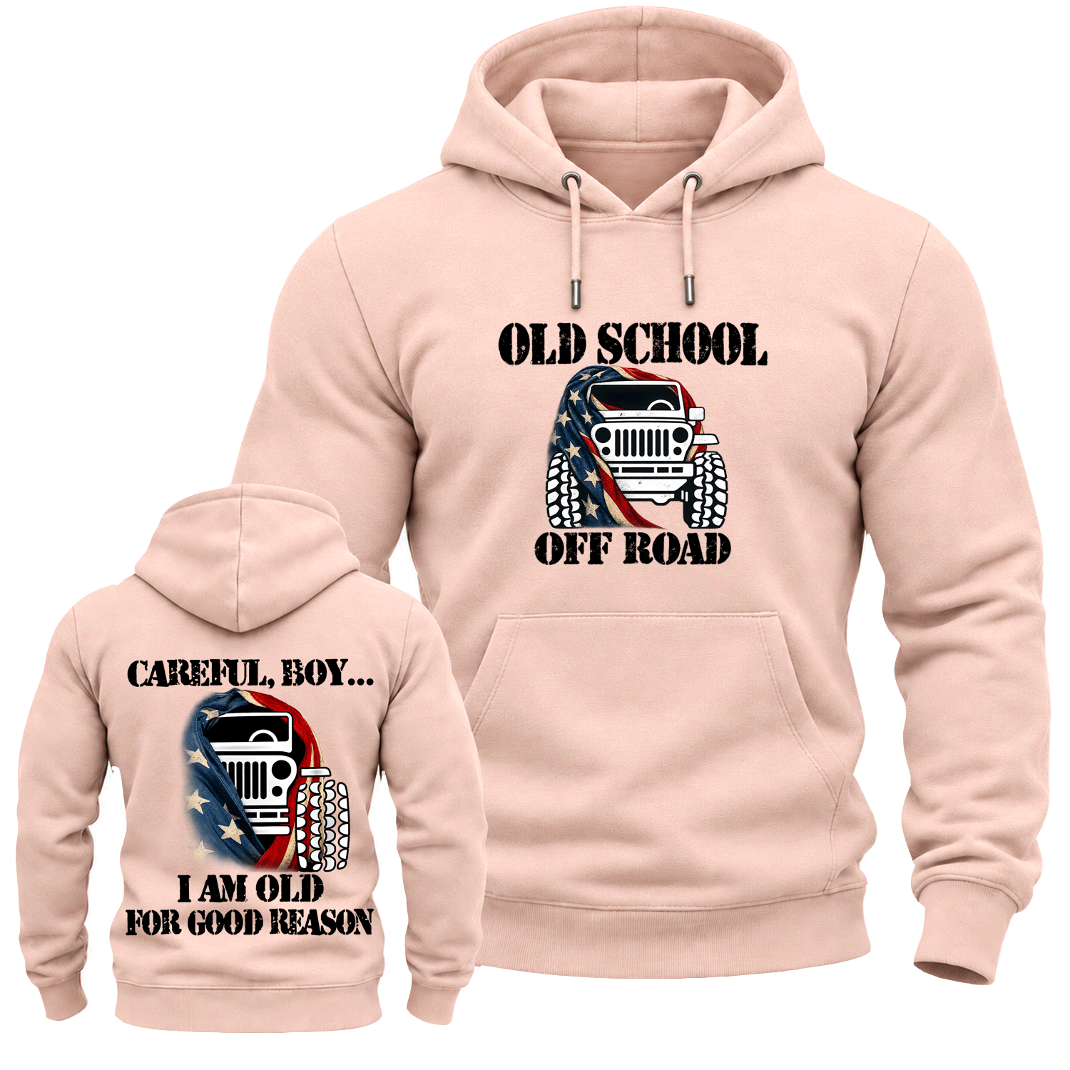 CAREFUL, BOY… I AM OLD FOR GOOD REASON Cotton Hoodie