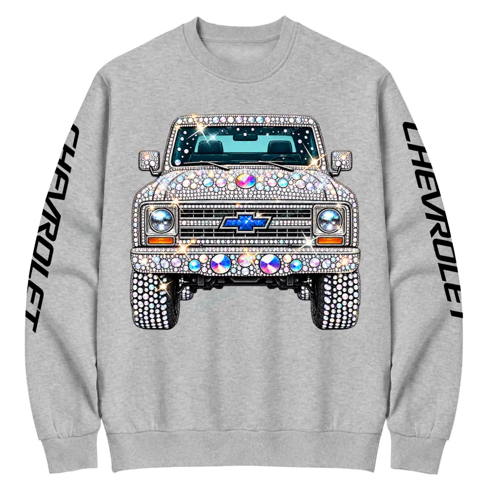 Bling Sparkle Rhinestone K5 Blazer Chevvvy Cotton Sweatshirt