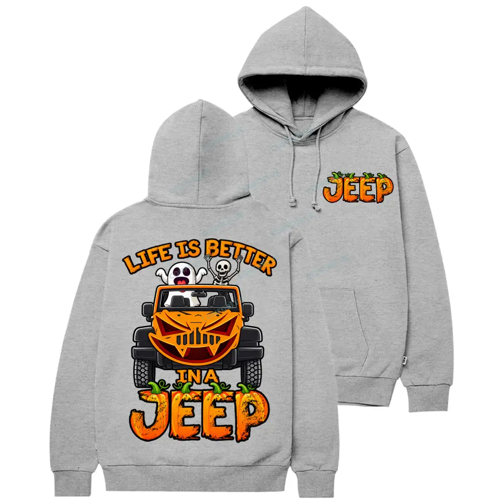 Life Is Better Jp Pumpkin Halloween Cotton Hoodie