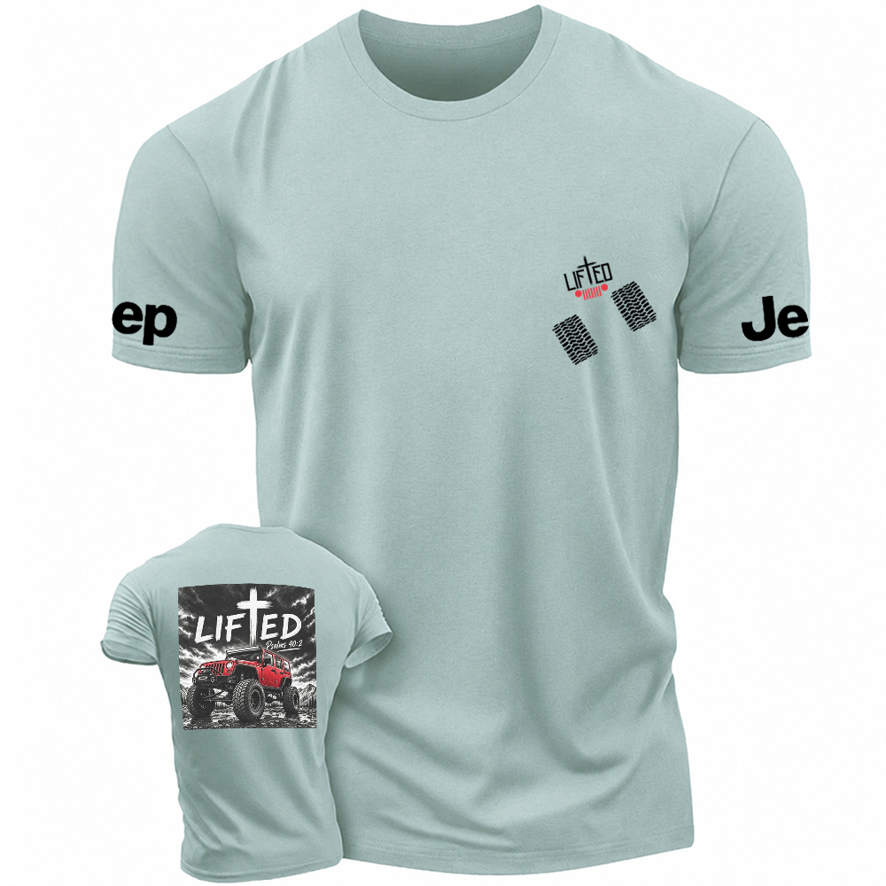 "LIFTED" Cross Offroad Bible Verse Unisex T-shirt 