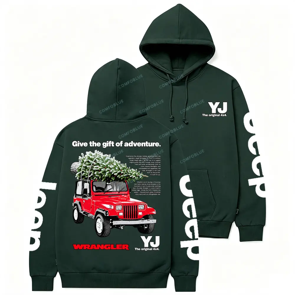Jp YJ Give the Gift of Advanture Christmas Cotton Hoodie