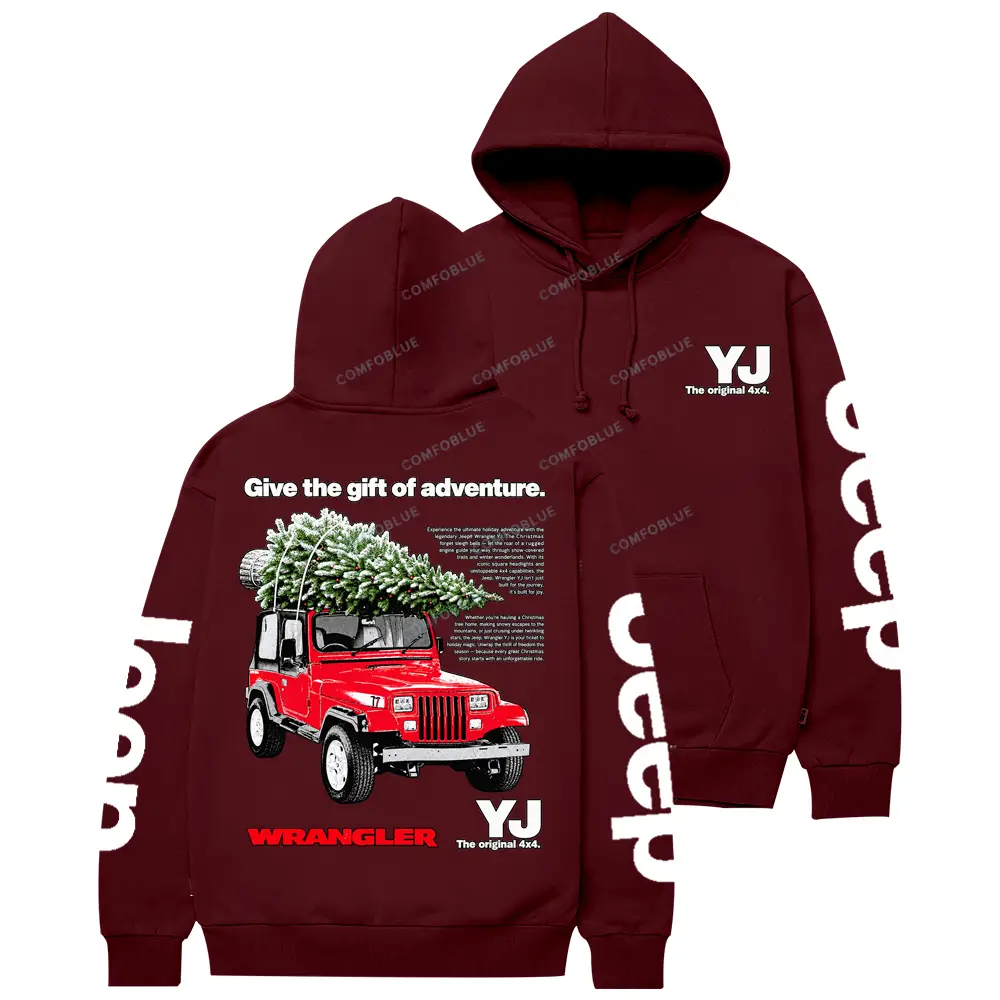 Jp YJ Give the Gift of Advanture Christmas Cotton Hoodie