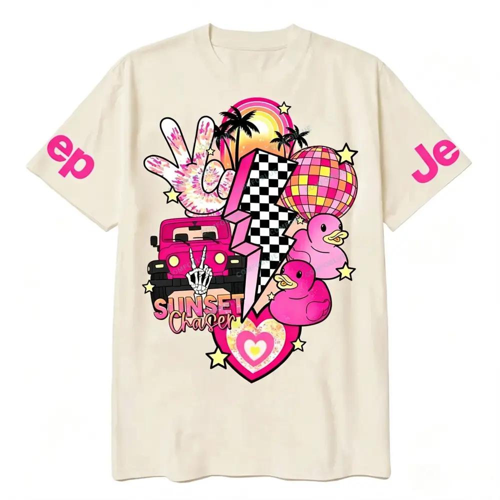 Pink off-Roading Vehicle Jp Unisex T-shirt