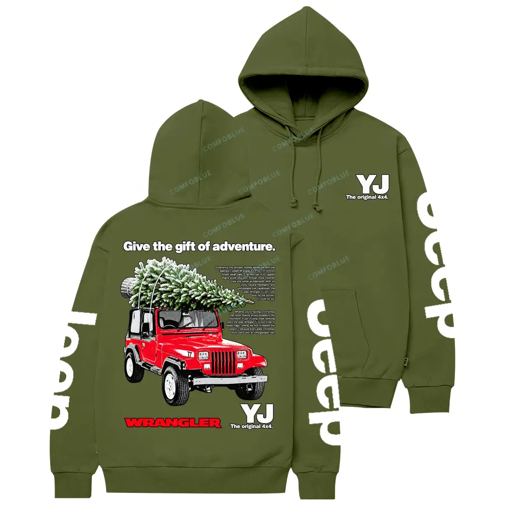 Jp YJ Give the Gift of Advanture Christmas Cotton Hoodie