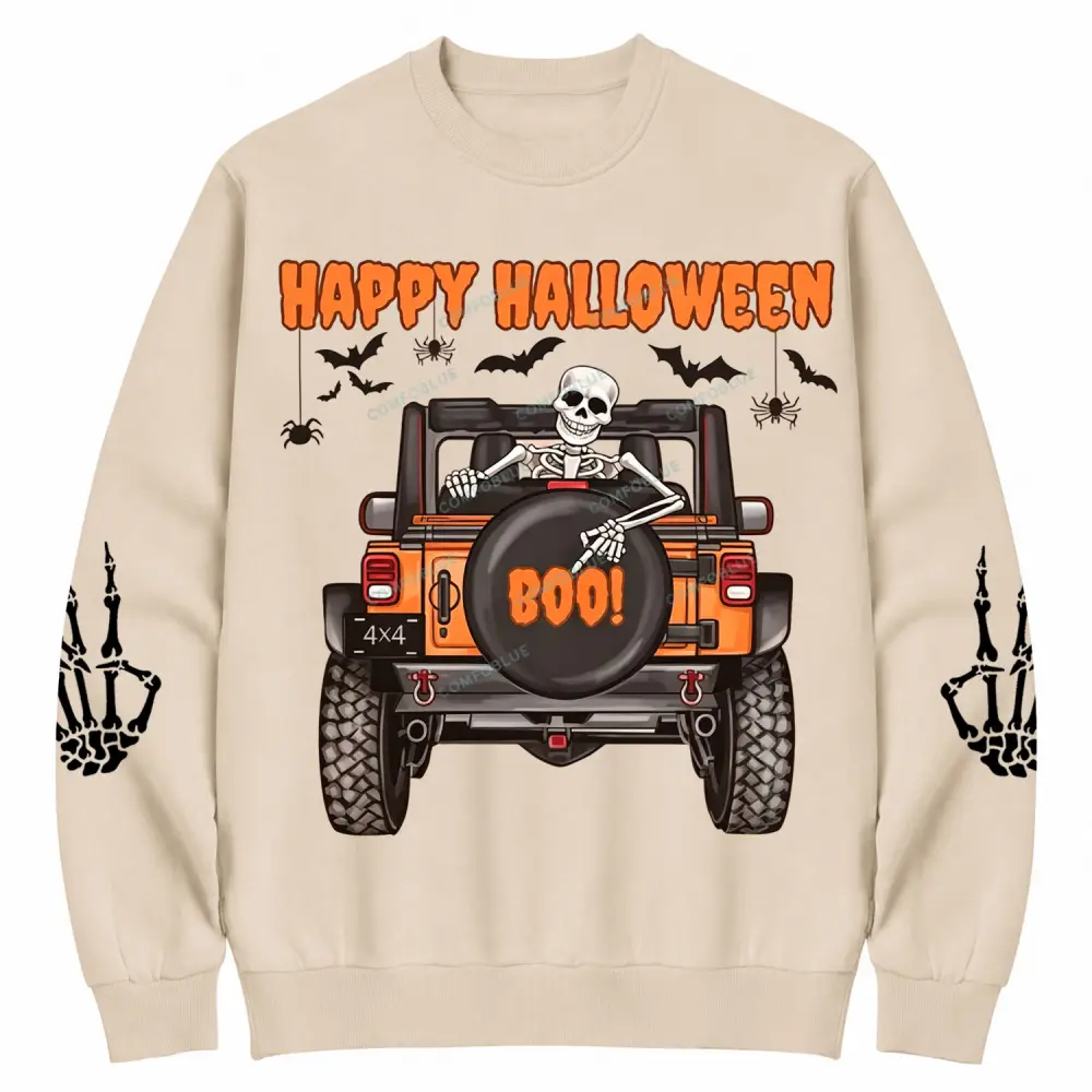 CUSTOM "Happy Halloween Boo" Offroad Cotton Sweatshirt