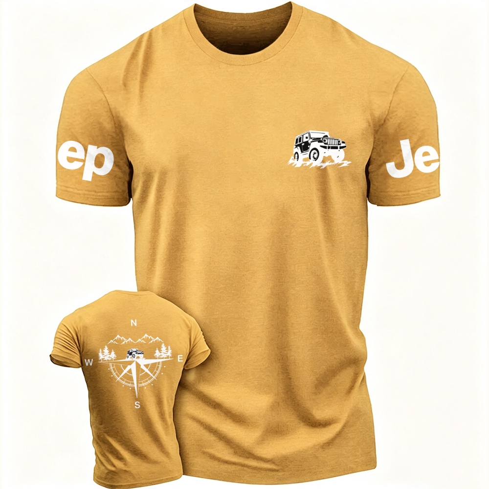 Compass Mountains And Trees Unisex Jp T-shirt