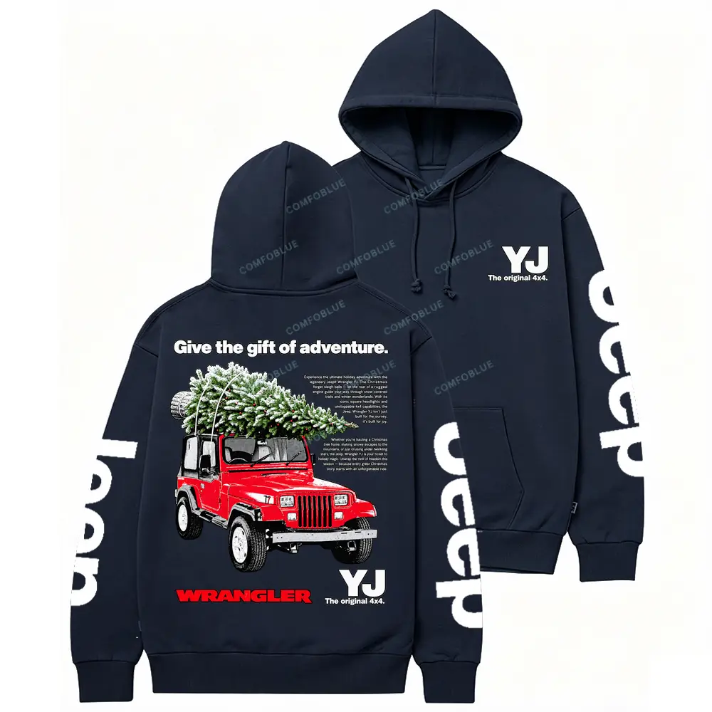 Jp YJ Give the Gift of Advanture Christmas Cotton Hoodie