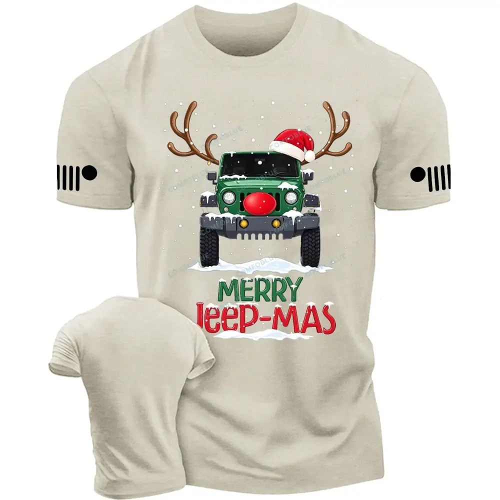 Merry Jp-mas Funny Reindeer Jp Driving Christmas Cotton T-shirt