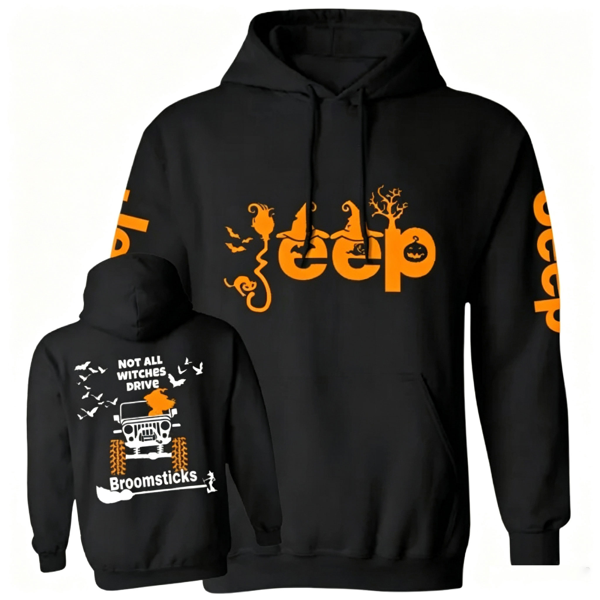 Halloween Not All Witches Drive Broomsticks Jp Unisex Casual Hoodie