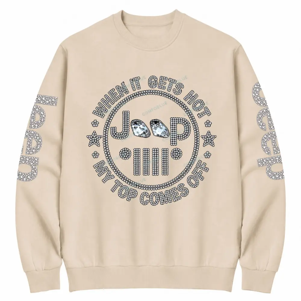 Bling Car Born To Sparkle Built To Roam Cotton Sweatshirt