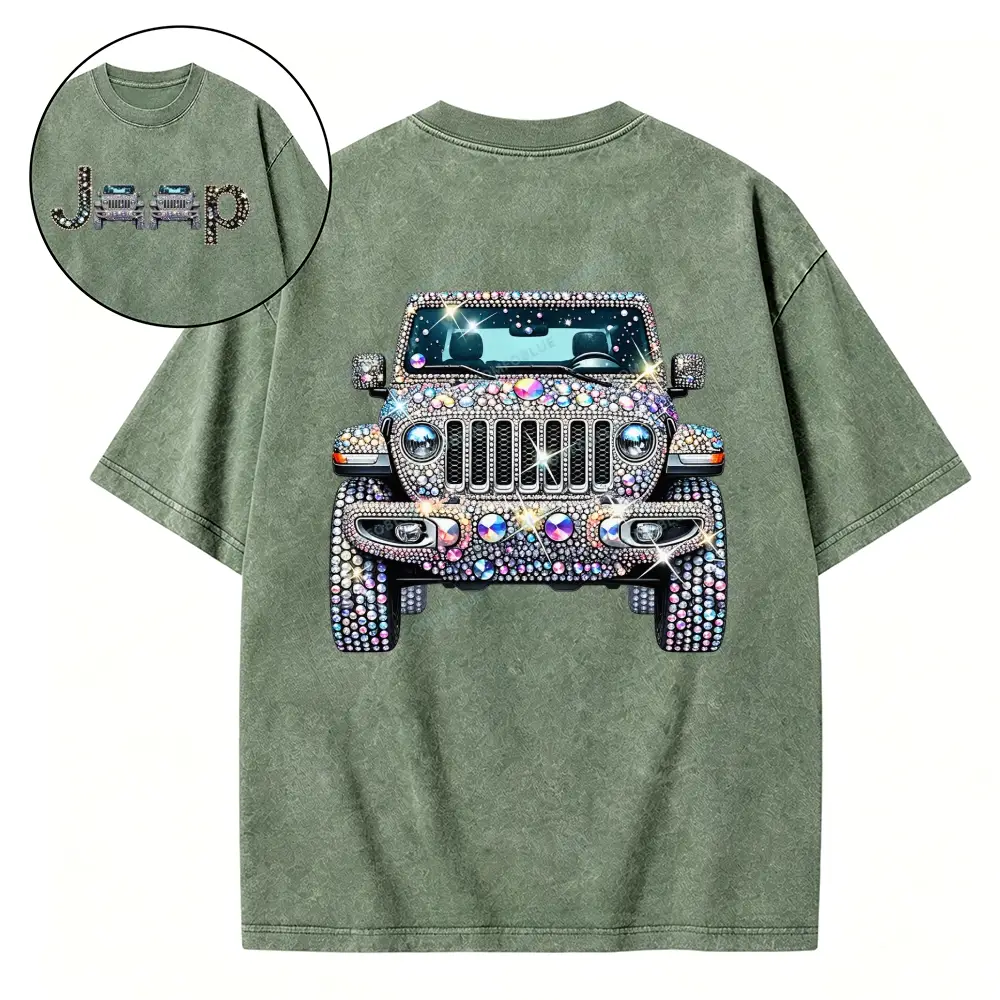Bling Sparkle Rhinestone Washed Tshirt
