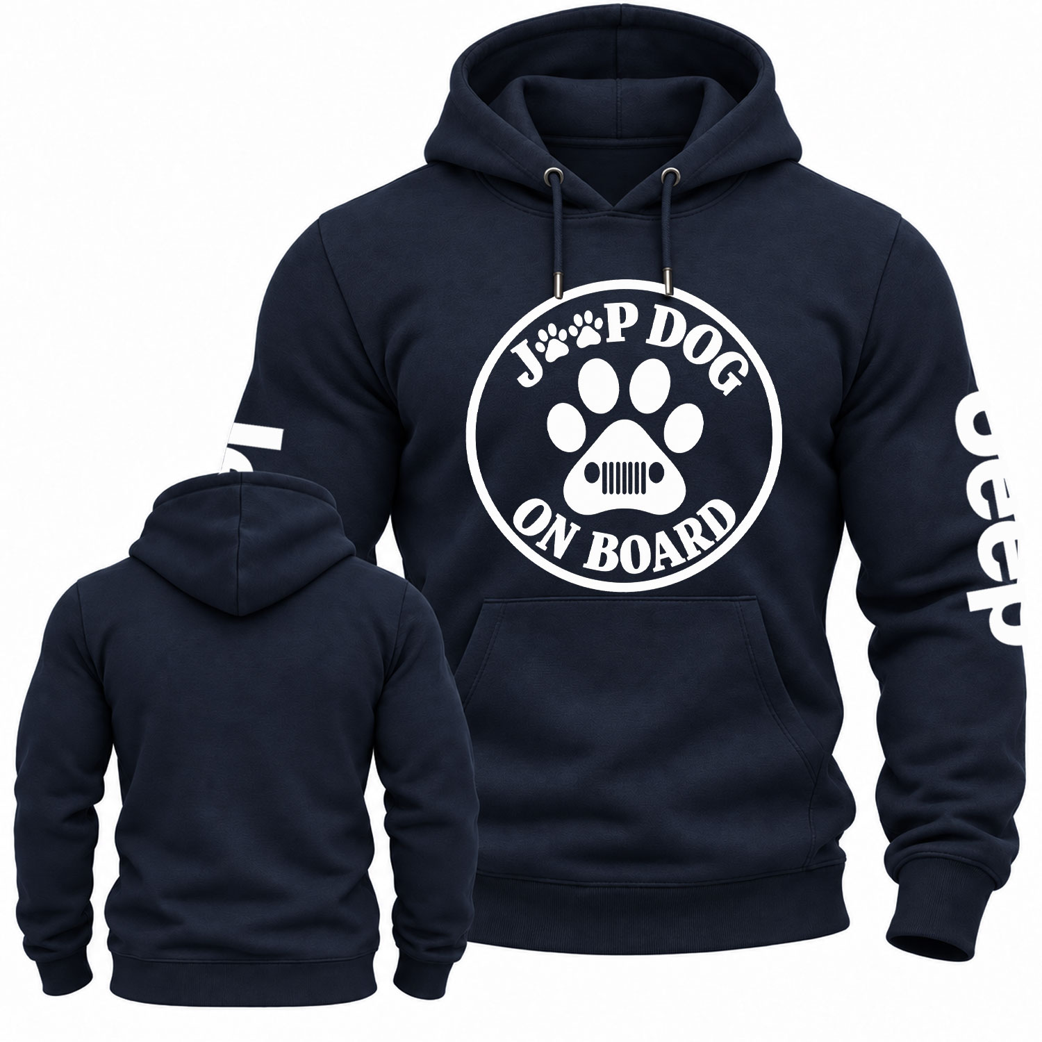 Jp Dog On Board Cotton Hoodie