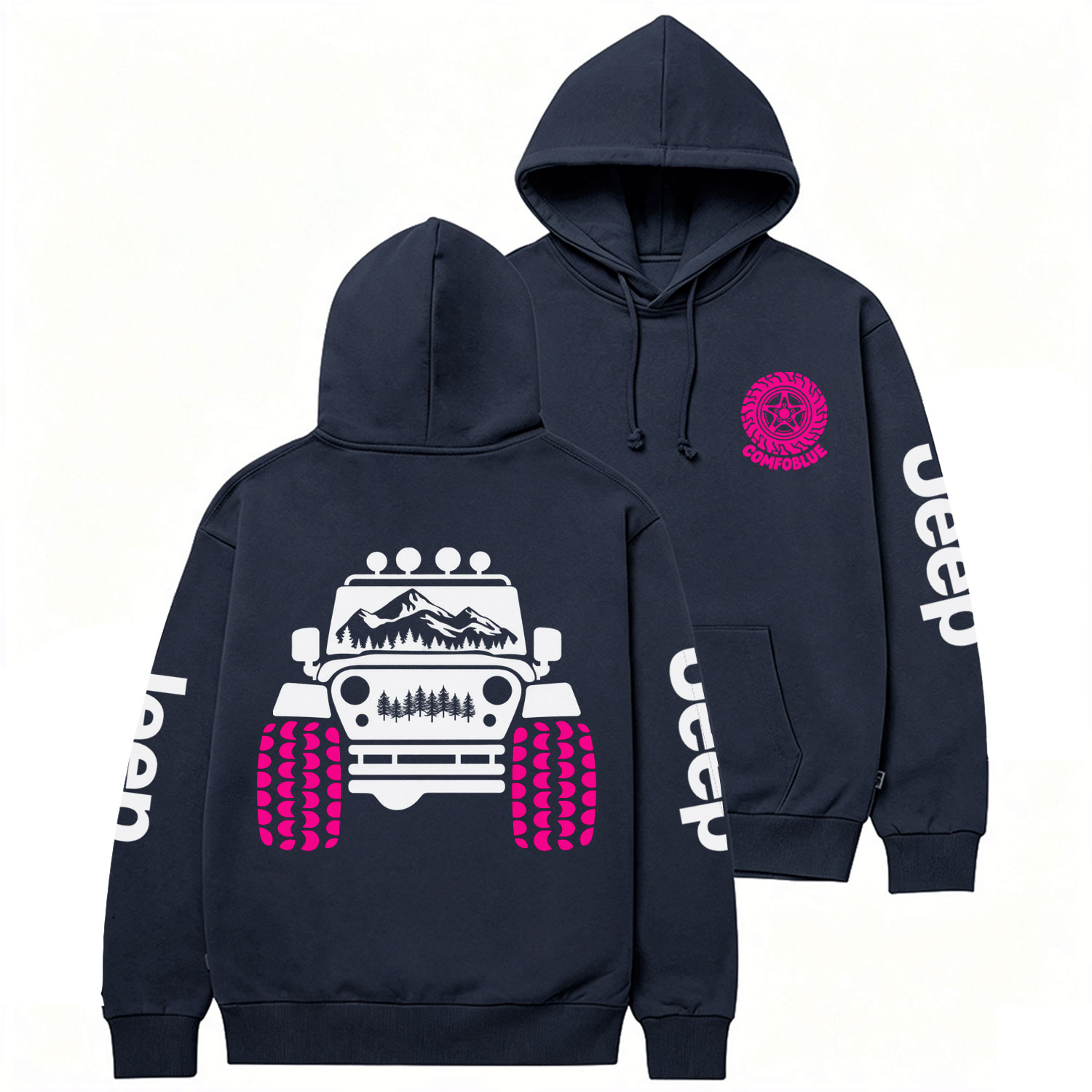 Mountain Scene Jp Cotton Hoodie