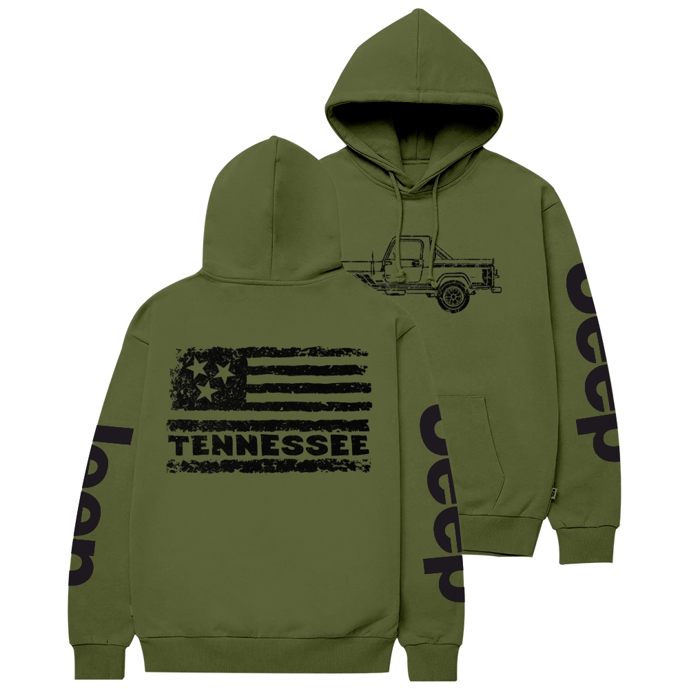 Tennessee Flag Truck Jp Casual Unisex Hoodie