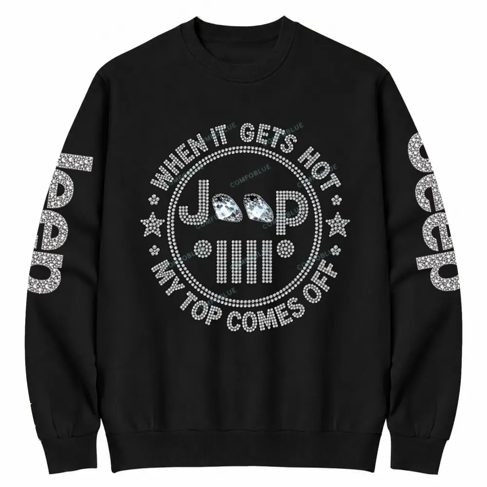 Bling Car Born To Sparkle Built To Roam Cotton Sweatshirt