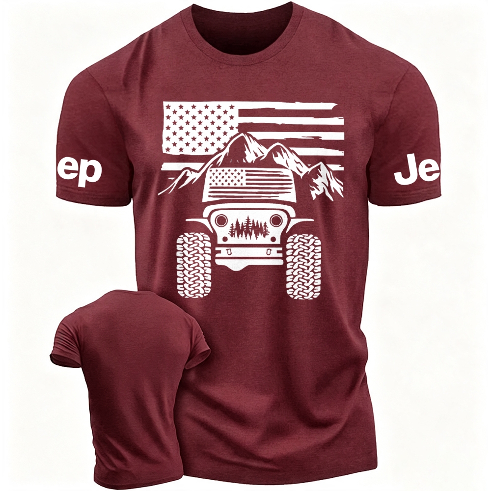 American Flag Mountains Jp Unisex T-Shirt
